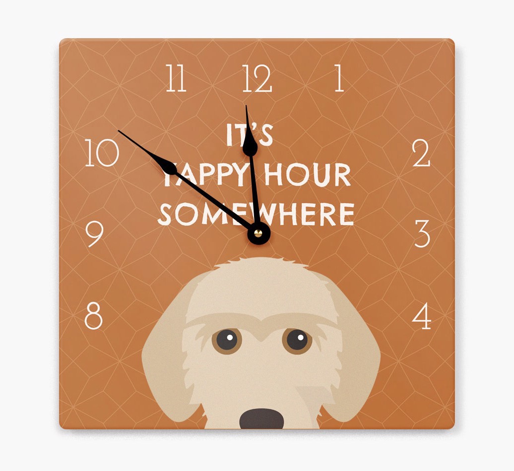 'Yappy Hour' - Personalised {breedFullName} Wall Clock