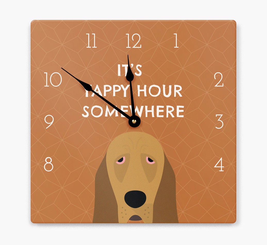 'Yappy Hour' - Personalized {breedFullName} Wall Clock