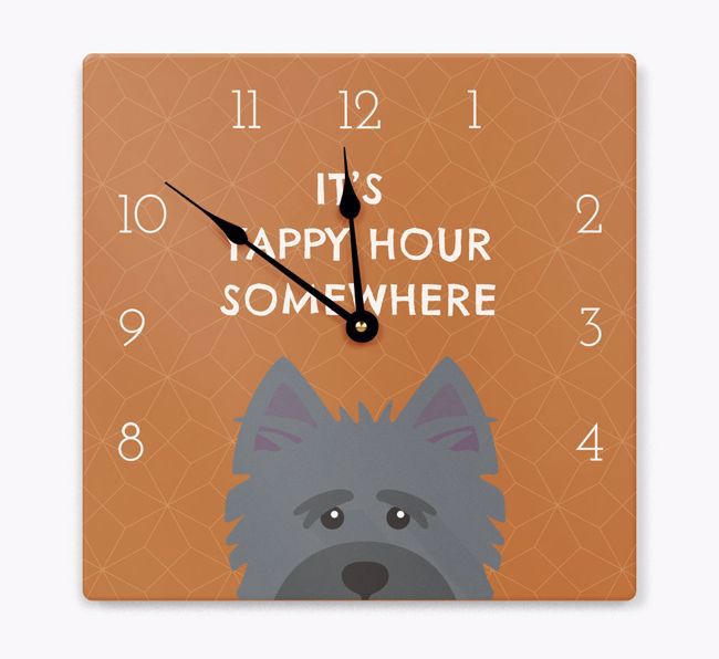 Yappy Hour: Personalized Wall Clock with {breedFullName} Icon