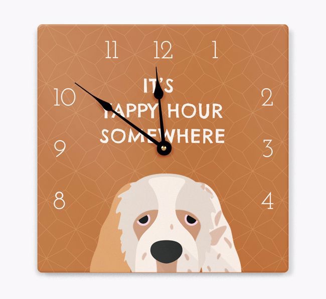 Yappy Hour: Personalized Wall Clock with {breedFullName} Icon