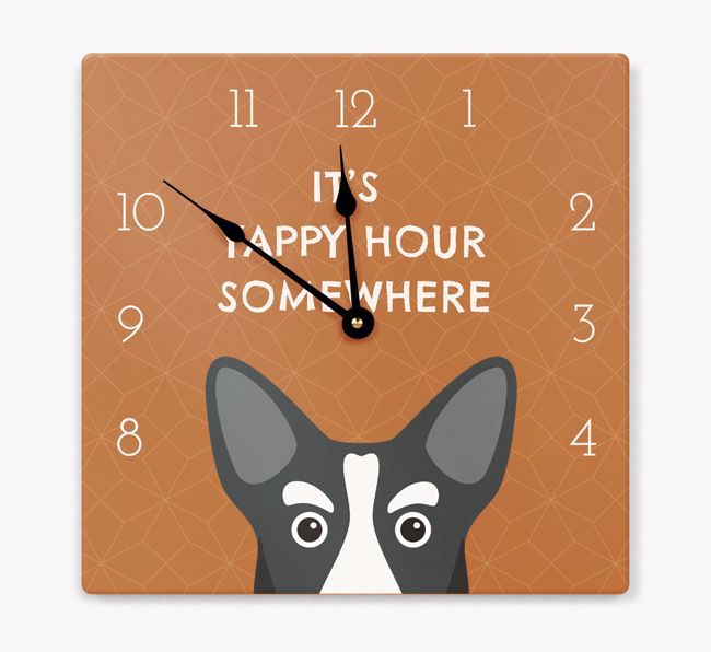 Yappy Hour: Personalised {breedFullName} Wall Clock