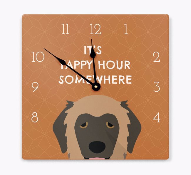 Yappy Hour: Personalized Wall Clock with {breedFullName} Icon