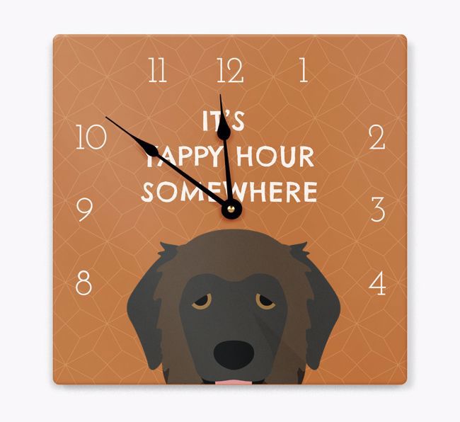 Yappy Hour: Personalized Wall Clock with {breedFullName} Icon