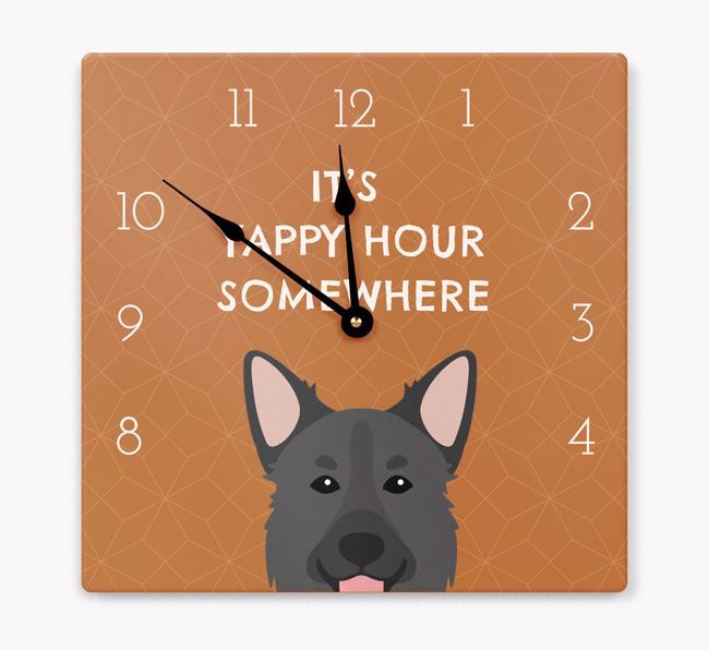 Yappy Hour: Personalised {breedFullName} Wall Clock