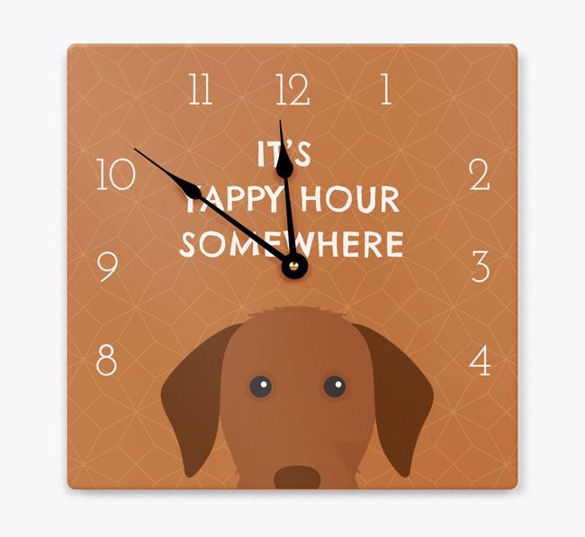 Yappy Hour: Personalised {breedFullName} Wall Clock