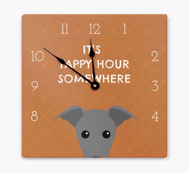 Yappy Hour: Personalized Wall Clock with {breedFullName} Icon