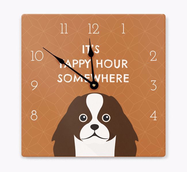 Yappy Hour: Personalized Wall Clock with {breedFullName} Icon