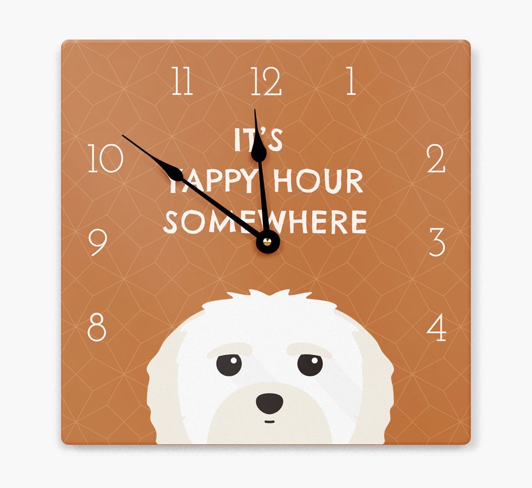 'Yappy Hour' - Personalised {breedFullName} Wall Clock