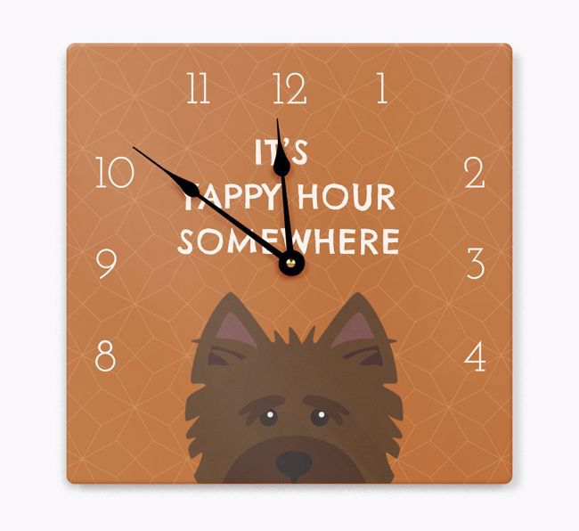 Yappy Hour: Personalized Wall Clock with {breedFullName} Icon