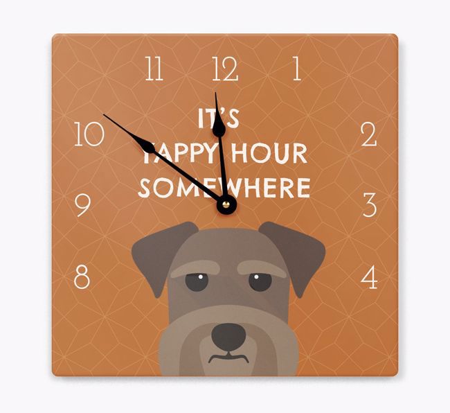 Yappy Hour: Personalized Wall Clock with {breedFullName} Icon