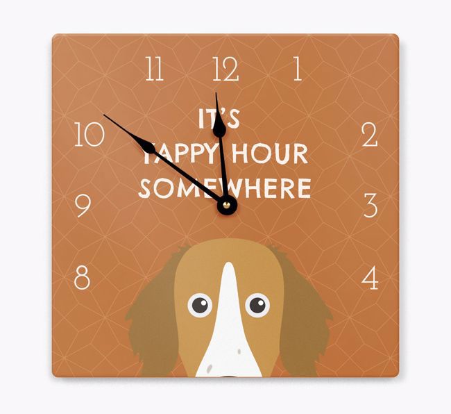 Yappy Hour: Personalized Wall Clock with {breedFullName} Icon