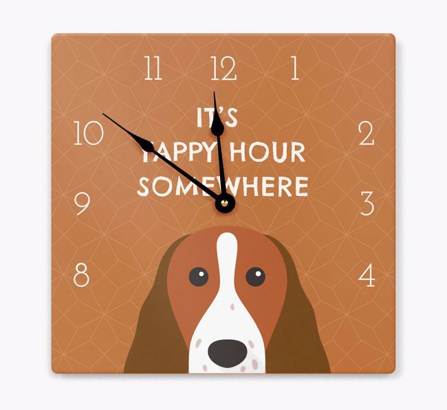 Yappy Hour: Personalized Wall Clock with {breedFullName} Icon