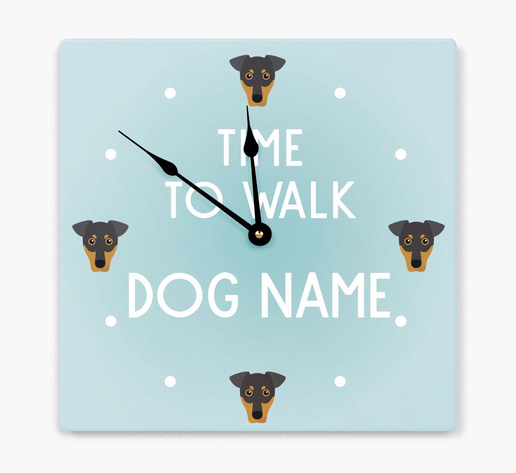 'Time To Walk...' - Personalized Wall Clock with {breedFullName} Icon