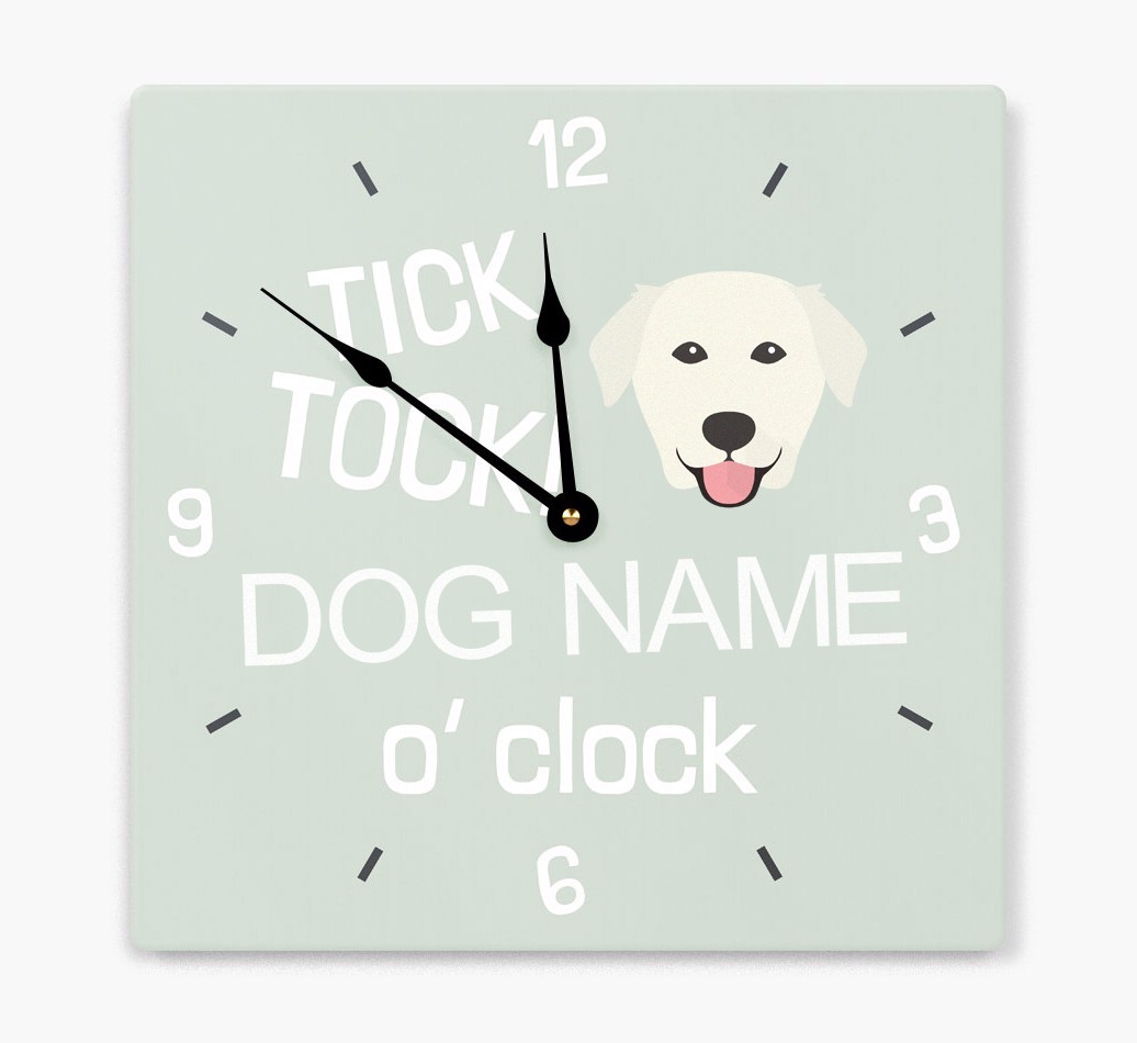 'Tick Tock 'O' Clock' - Personalized Wall Clock with {breedFullName} Icon