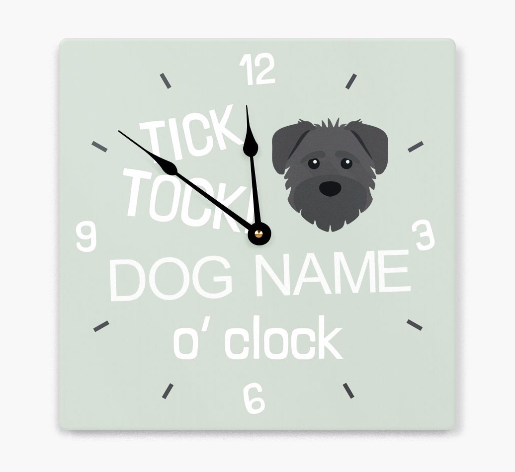 'Tick Tock 'O' Clock' - Personalised Wall Clock with {breedFullName} Icon