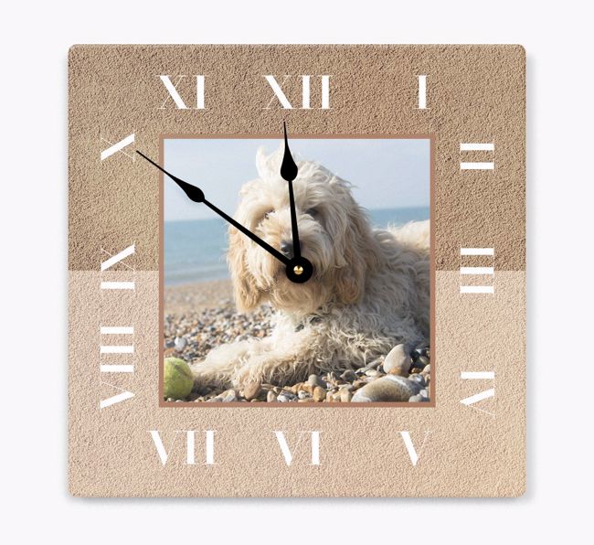 Half Tone Numerals: Photo Upload {breedFullName} Wall Clock