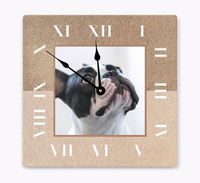 Half Tone Numerals: Photo Upload {breedFullName} Wall Clock