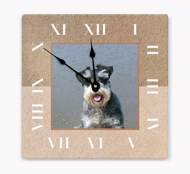 Half Tone Numerals: Photo Upload {breedFullName} Wall Clock