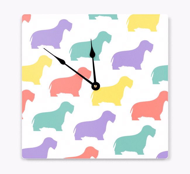 Silhouette Pattern: Personalized Wall Clock with {breedFullName} Icon