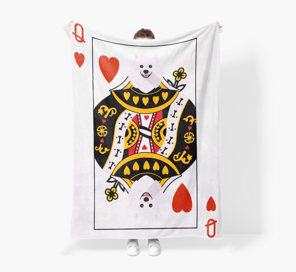 'Queen Of Hearts' - Personalized Blanket - Held by Person
