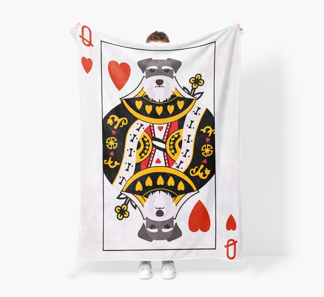 'Queen Of Hearts' - Personalised Blanket - Held by Person