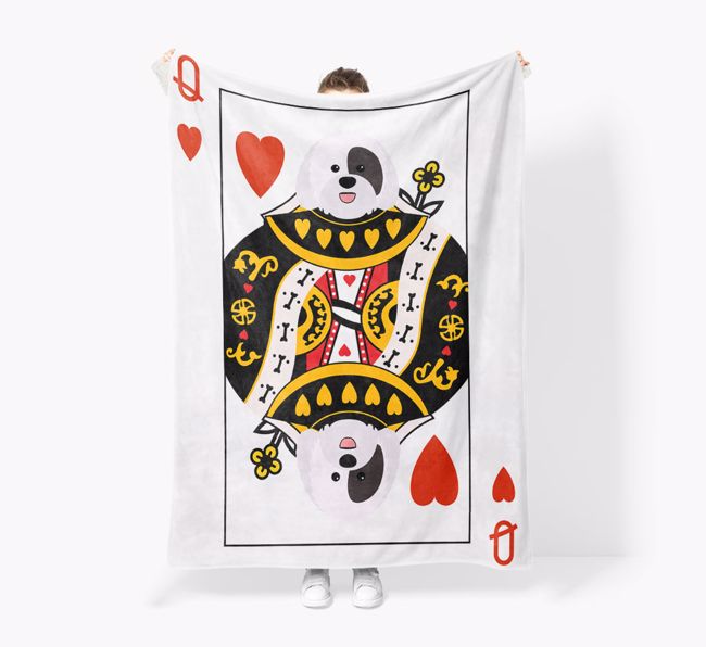 'Queen of Hearts' - Personalised Snuggle Blanket with {breedFullName}
