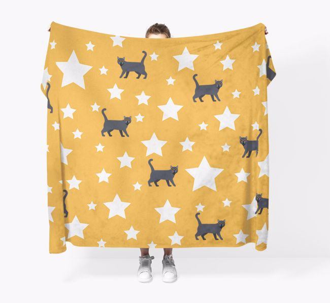 'Star Pattern' - Personalised {breedFullName} Throw Blanket