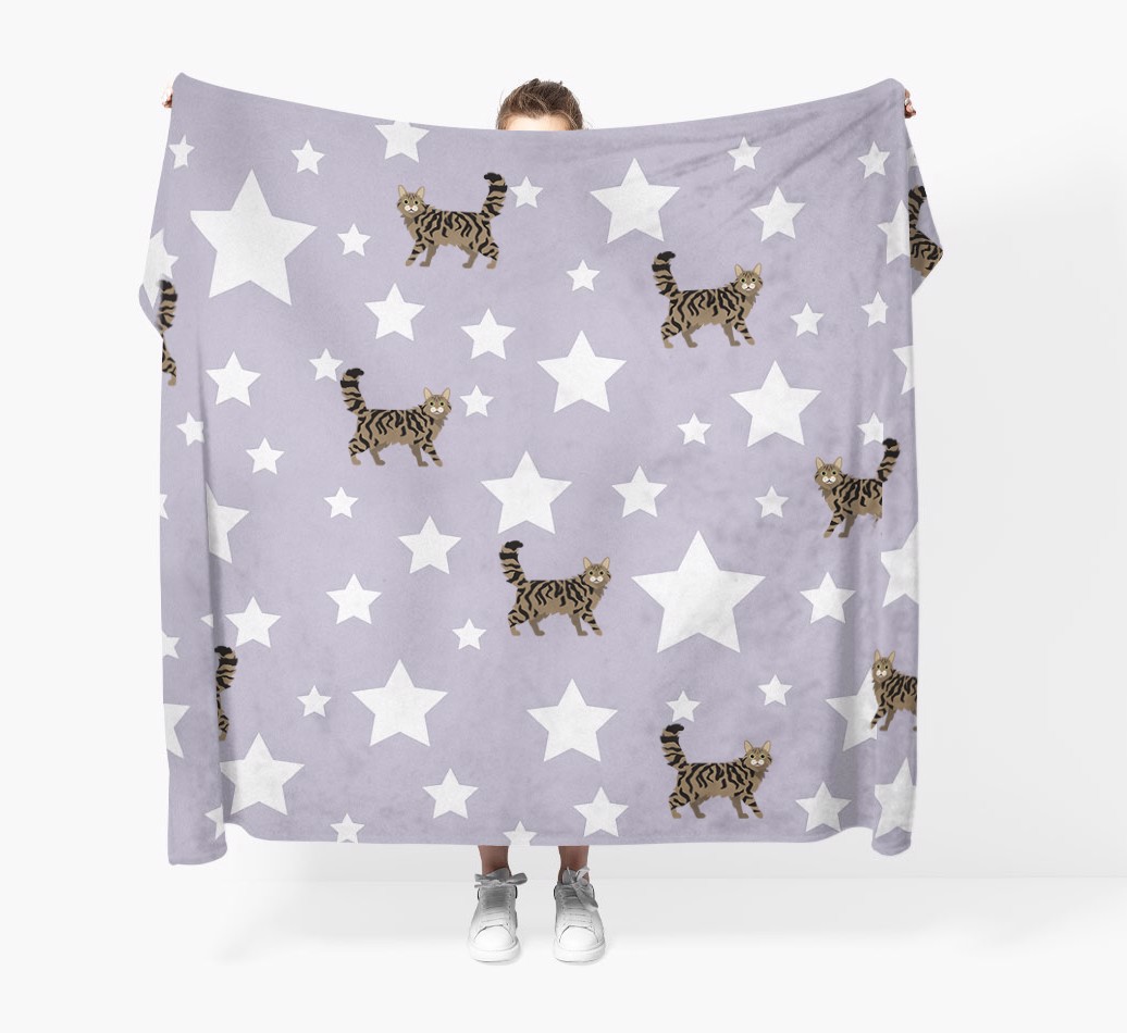 'Star Pattern' - Personalised Blanket - Held by Person