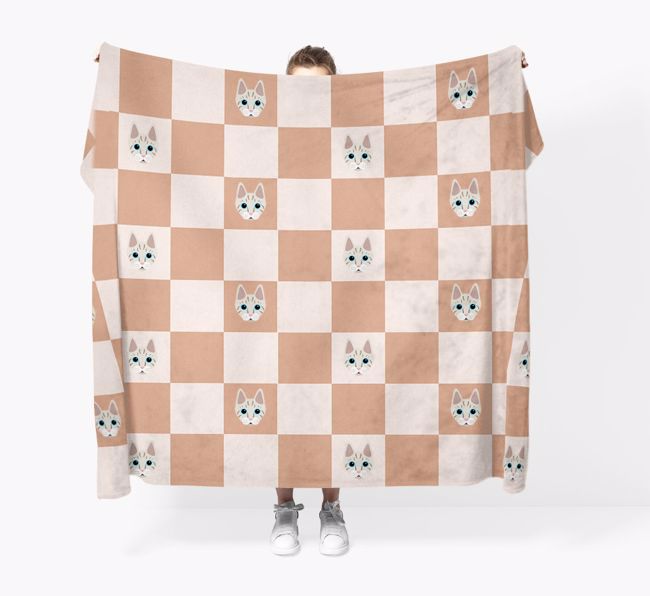 'Checkerboard' - Personalised {breedFullName} Throw Blanket