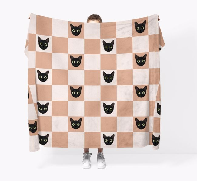 'Checkerboard' - Personalised {breedFullName} Throw Blanket