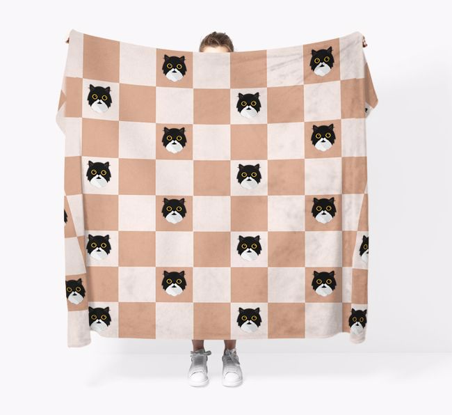 'Checkerboard' - Personalized {breedFullName} Throw Blanket