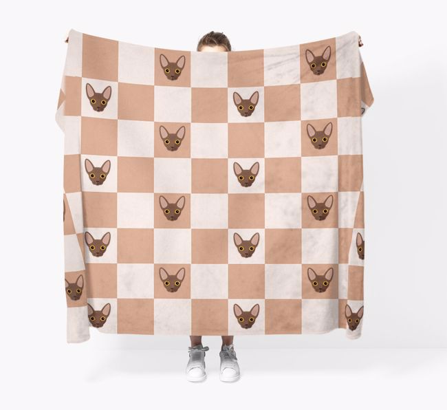 'Checkerboard' - Personalised {breedFullName} Throw Blanket
