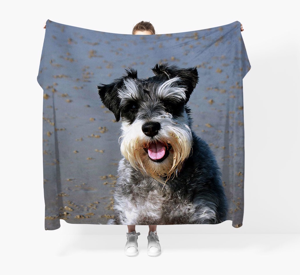 Personalised Photo Upload Blanket - Held by Person