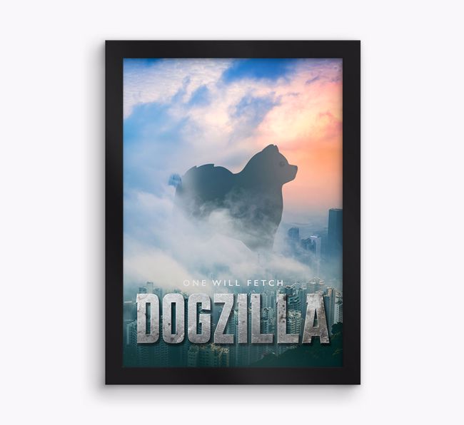 'Dogzilla' {breedFullName} Framed Print