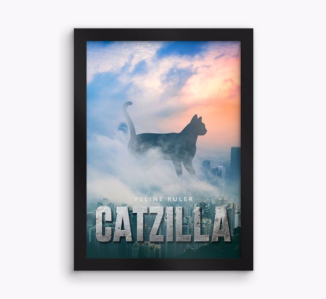 'Catzilla' {breedFullName} Framed Print