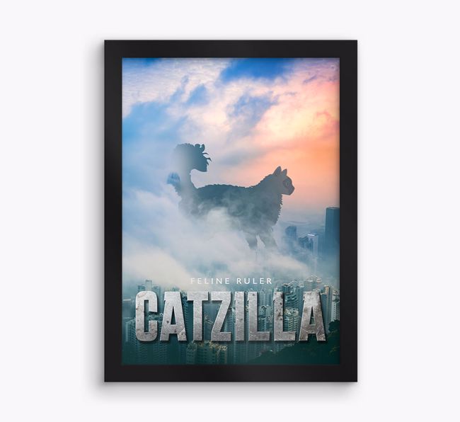 'Catzilla' {breedFullName} Framed Print