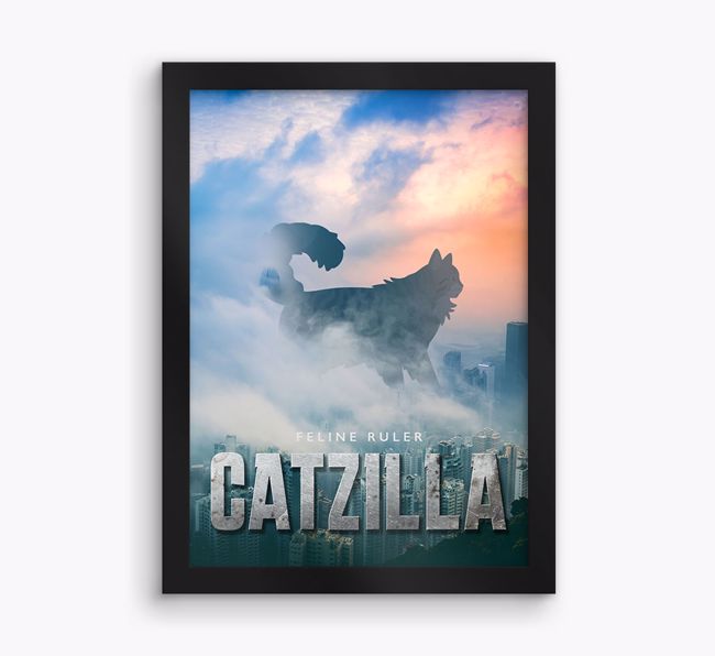 'Catzilla' {breedFullName} Framed Print