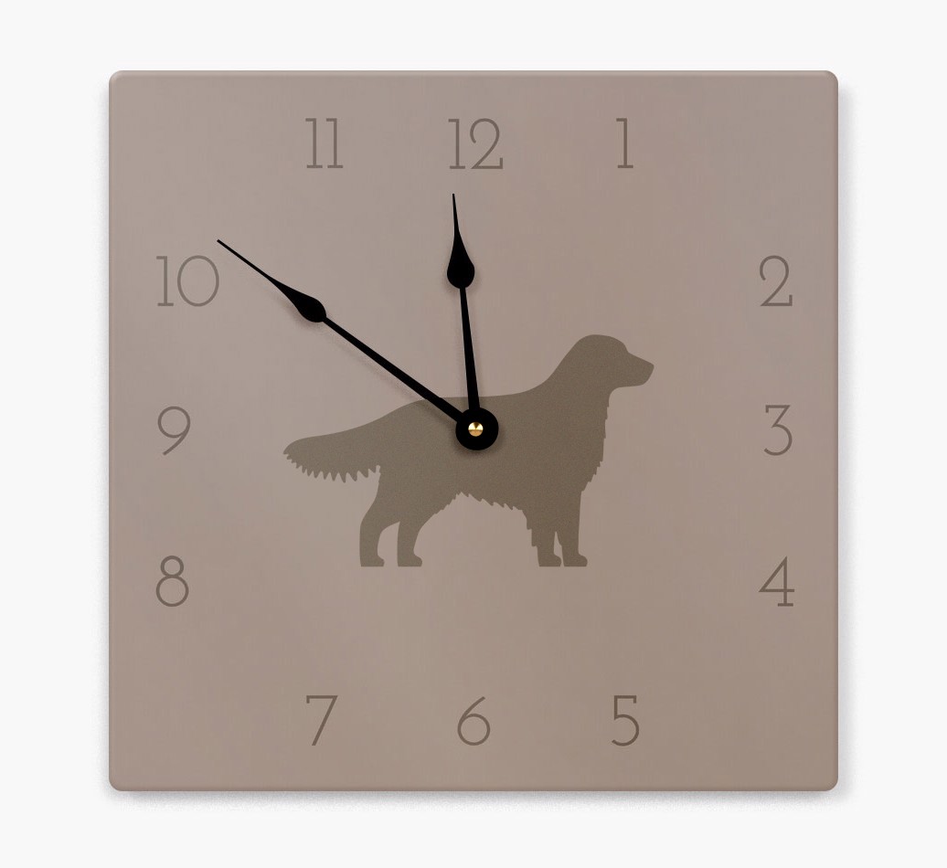 'Neutral Silhouette' - Personalized Wall Clock with {breedFullName} Icon