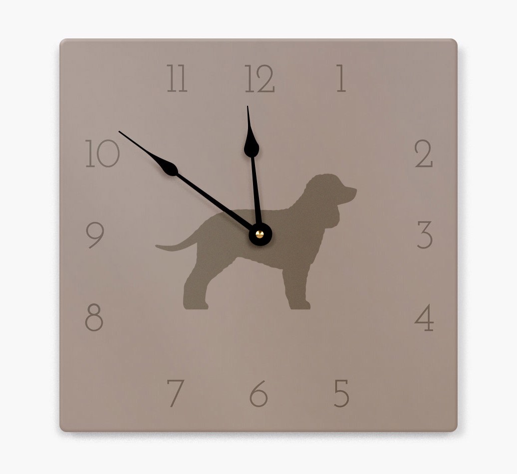 'Neutral Silhouette' - Personalized Wall Clock with {breedFullName} Icon