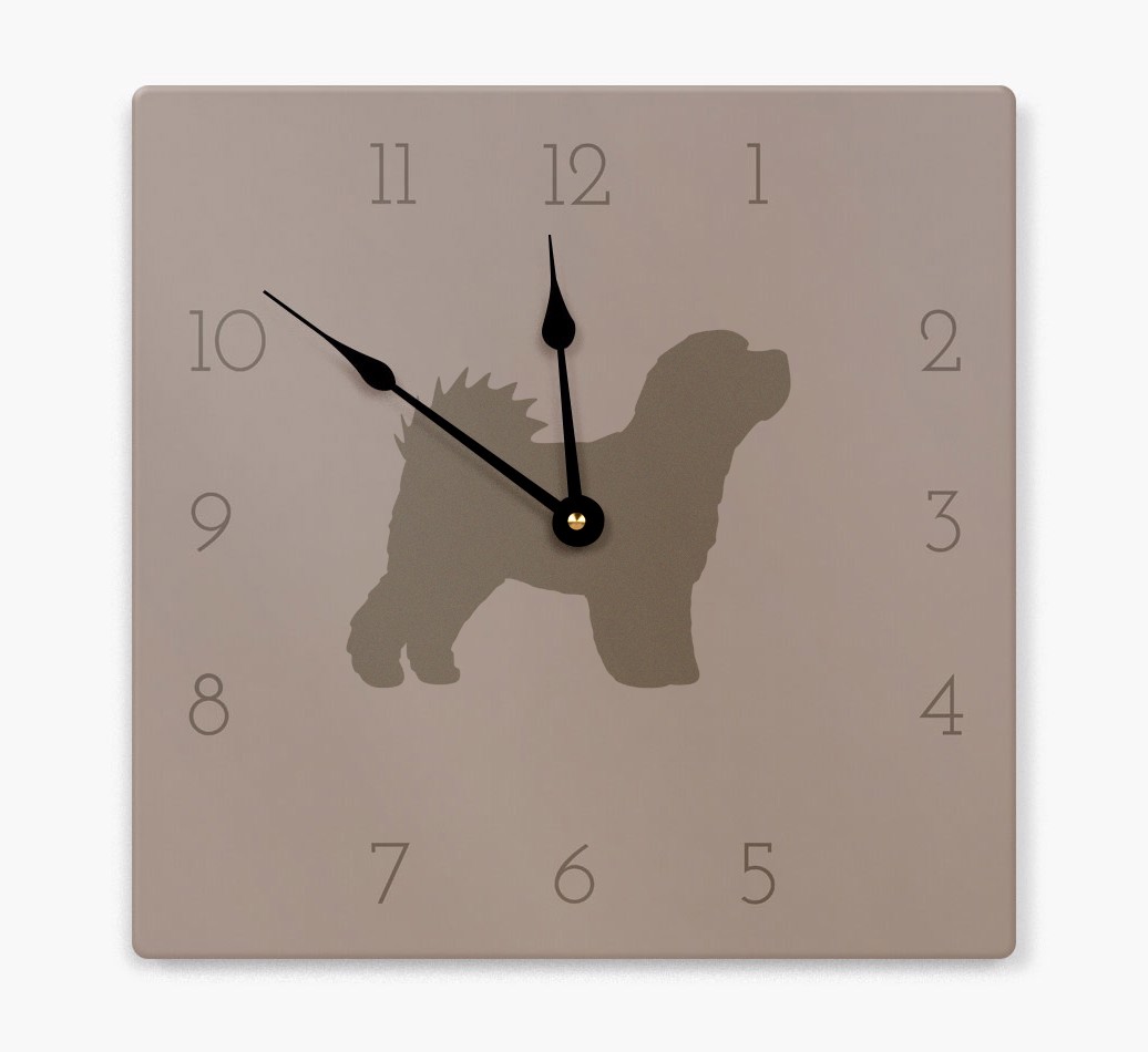 'Neutral Silhouette' - Personalized Wall Clock with {breedFullName} Icon