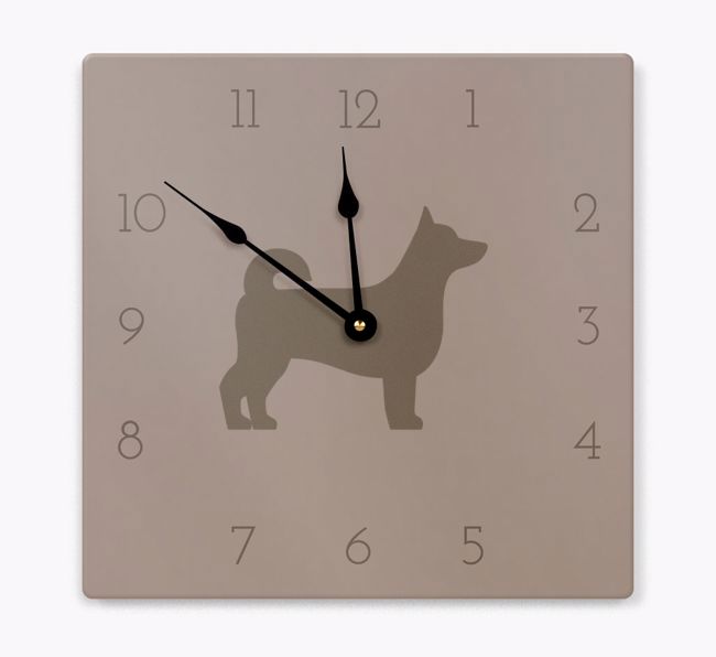 Neutral Silhouette: Personalized Wall Clock with {breedFullName} Icon