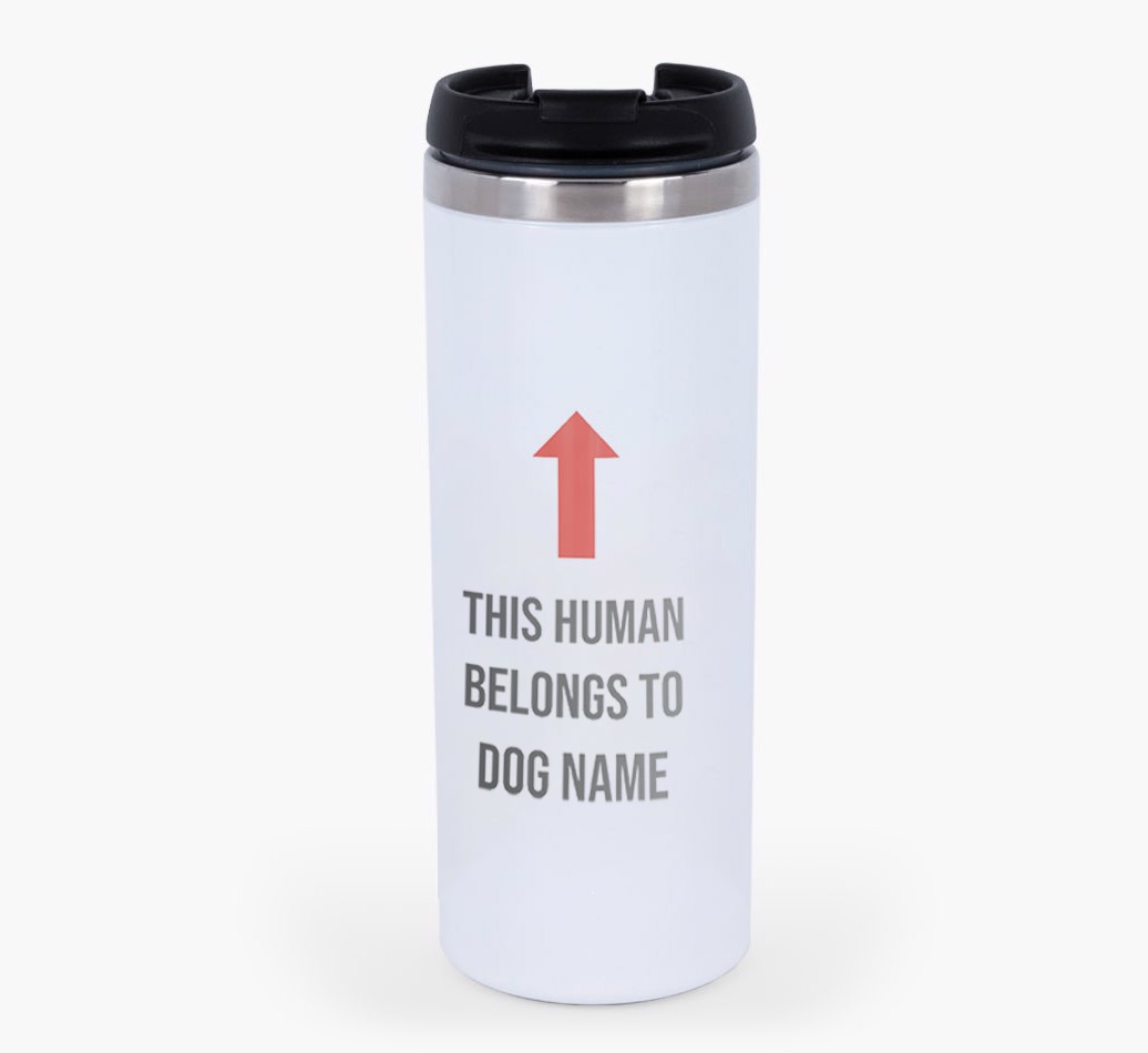 'This Human Belongs to...' - Personalised Reusable Mug with Photo Upload