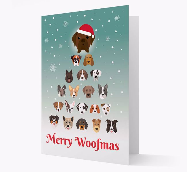 'Merry Woofmas' - Personalized {breedFullName} Christmas Card