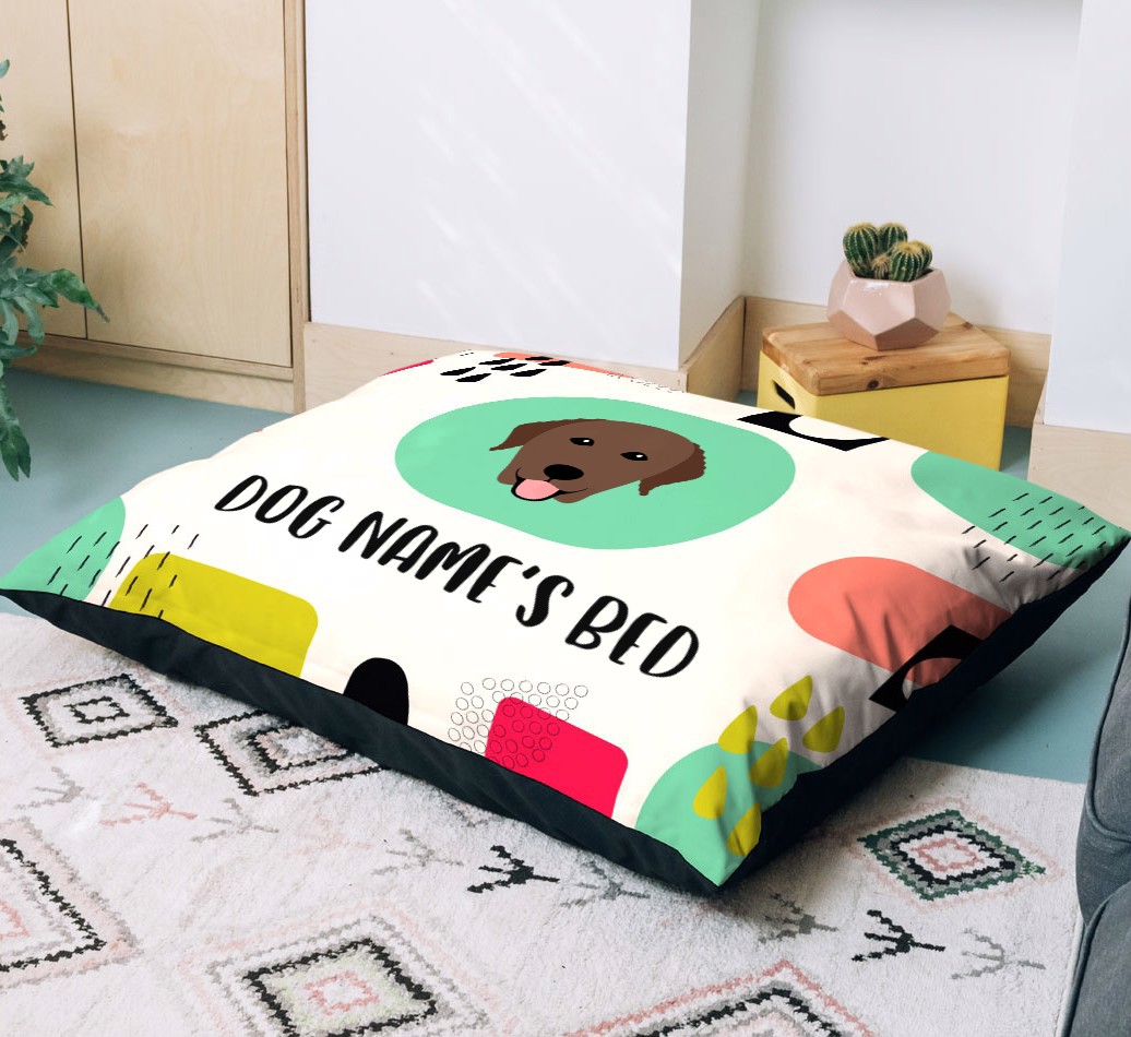 'Abstract' - Personalised Dog Bed