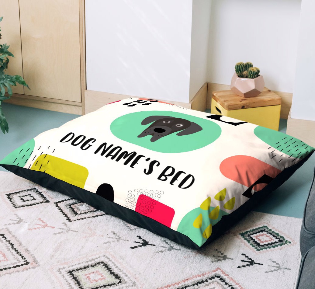 'Abstract' - Personalised Dog Bed