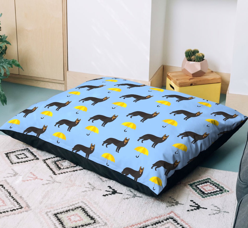 'Umbrella Pattern' - Personalised Dog Bed