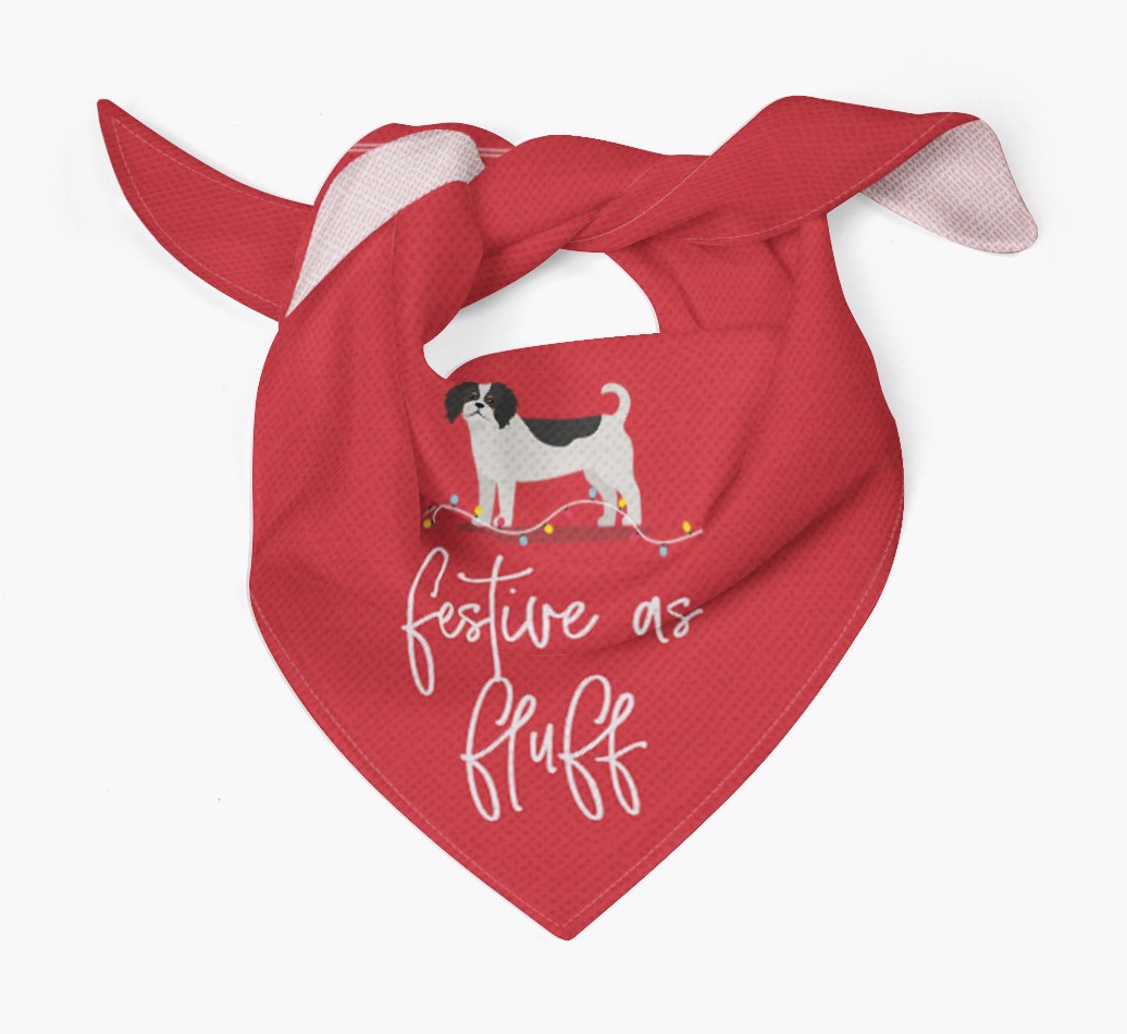 'Festive as Fluff' - Personalized {breedFullName} Christmas Bandana