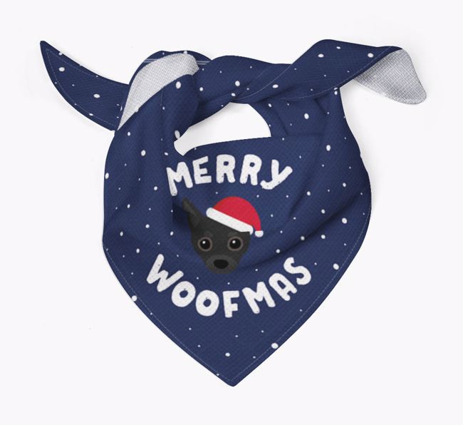'Merry Woofmas' - Personalized {breedFullName} Christmas Bandana
