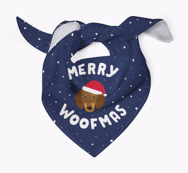 'Merry Woofmas' - Personalised {breedFullName} Christmas Bandana
