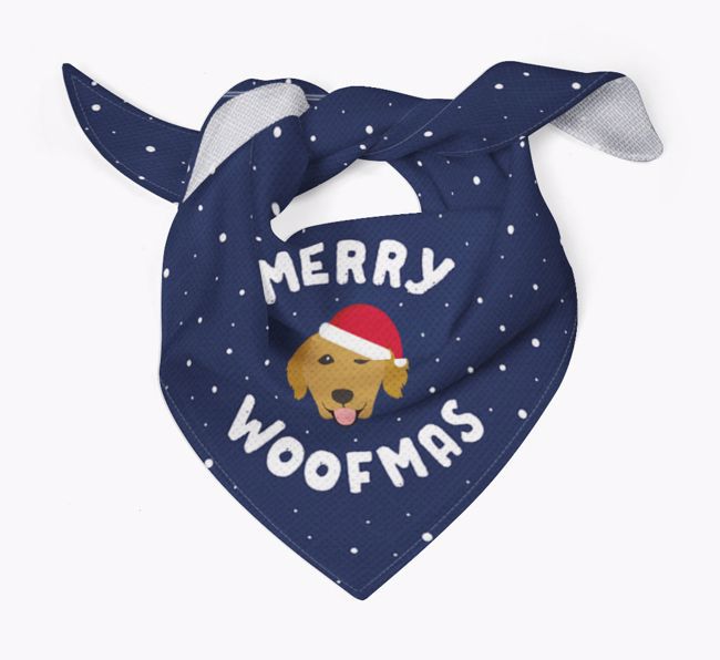 'Merry Woofmas' - Personalized {breedFullName} Christmas Bandana